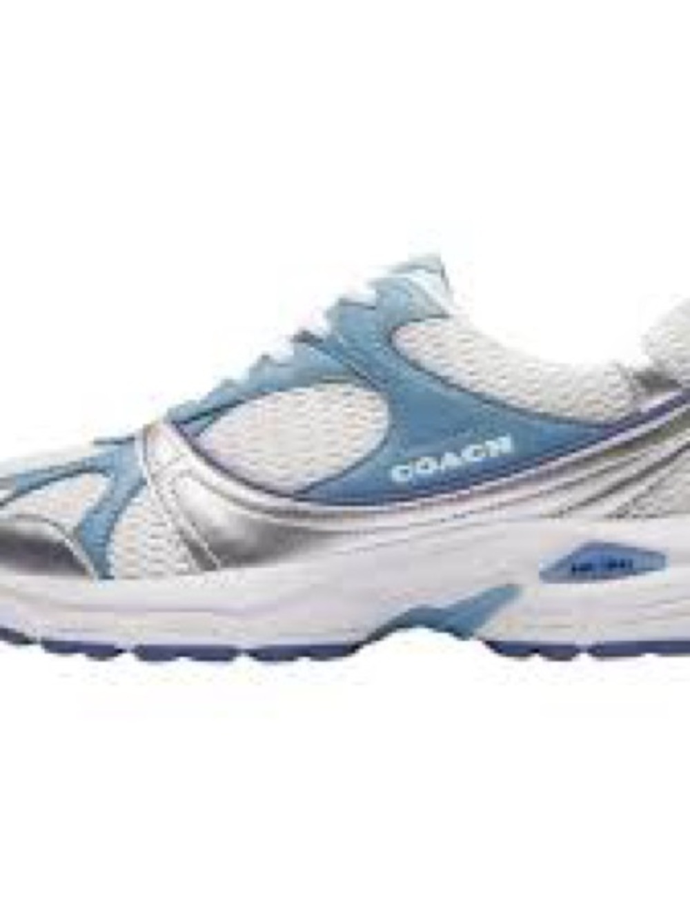 Coach White, Silver & Light Blue Running Sneaker NWT and original box